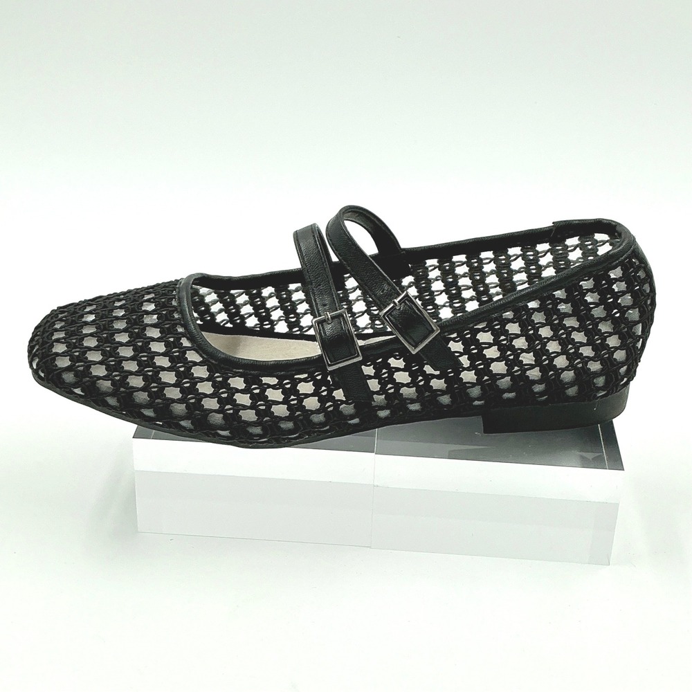 Cliffs White Mountain Size 8 Black Mesh Mary Jane Double Strap Flats NEW - Picture 5 of 13